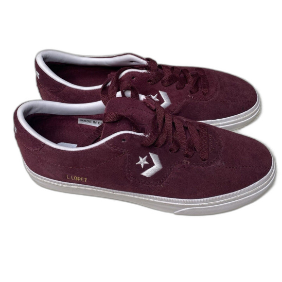 CONVERSE Louie Lopez Pro Sneakers Low Suede Skate Mens 5 Womens 6.5 Bordeaux - Picture 2 of 8